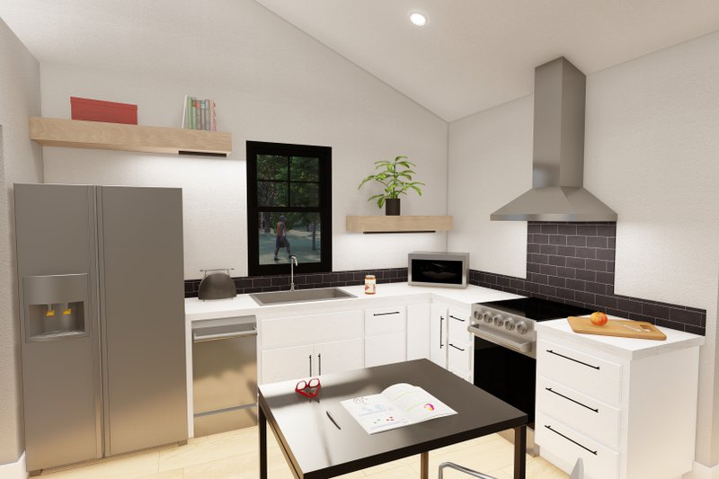 House Plan Design - Interior - Kitchen for Farmhouse House Plan #1122-4 - 1 bed, 1 bath