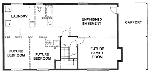 Traditional Floor Plan - Lower Floor Plan #18-9053