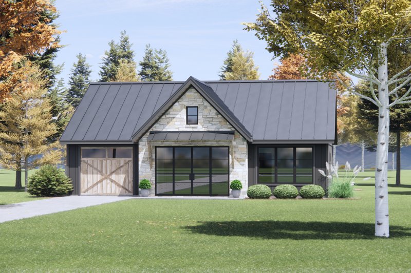 House Design - Exterior - Front Elevation 6 for Country House Plan #1096-136 - 2 bed, 2 bath