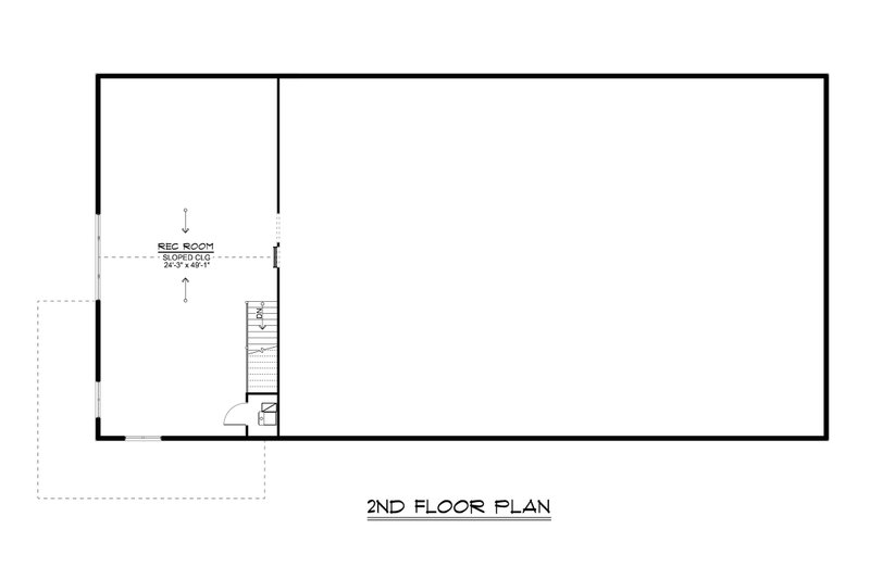 Dream House Plan - Floor Plan - Upper Floor for Barndominium House Plan #1064-320 - 1 bed, 1.5 bath