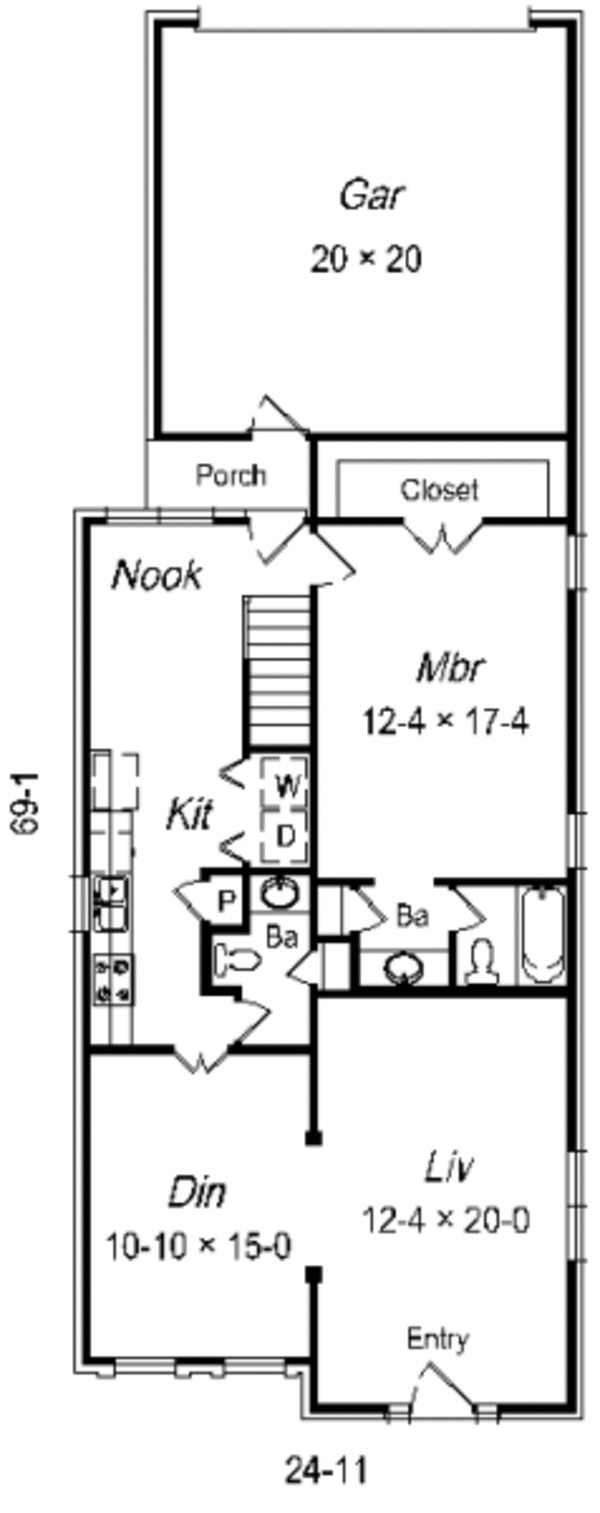 Colonial Floor Plan - Main Floor Plan #329-216
