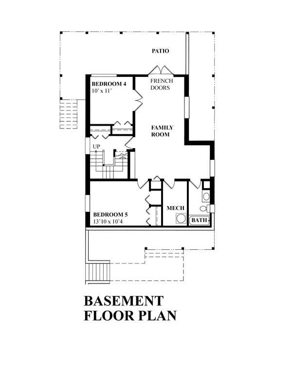 Cabin Floor Plan - Lower Floor Plan #118-181