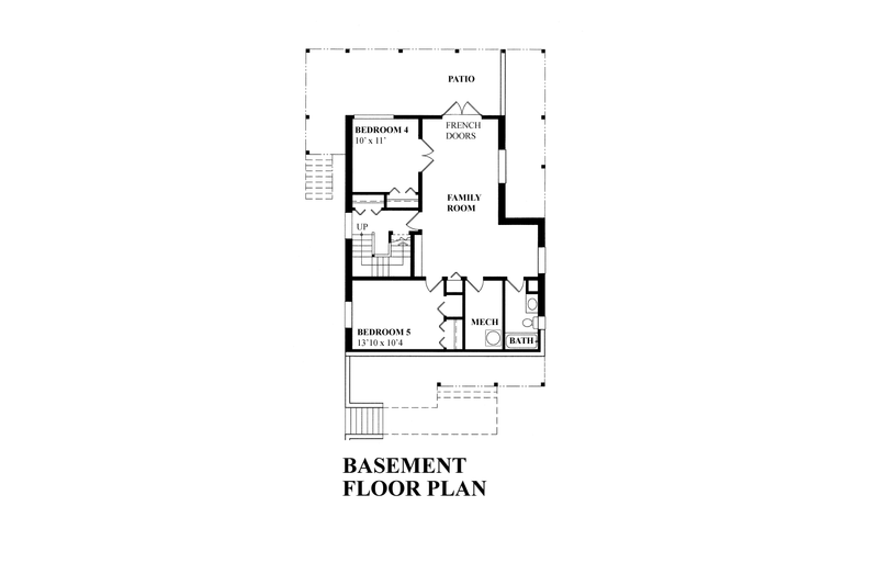 Architectural House Design - Floor Plan - Lower Floor for Cabin House Plan #118-181 - 5 bed, 3 bath