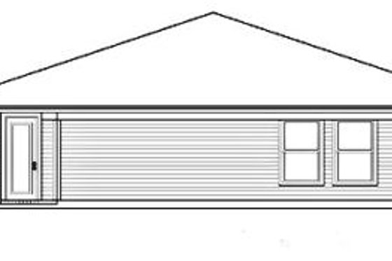Exterior - Rear Elevation for Traditional House Plan #84-303 - 3 bed, 2 bath