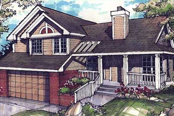 Exterior - Front Elevation for Traditional House Plan #320-296 - 3 bed, 2.5 bath