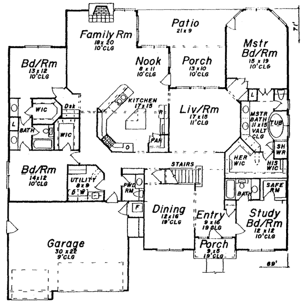 House Design - European Floor Plan - Main Floor Plan #52-168