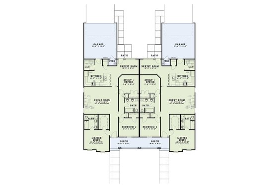 Floor Plan - Main Floor for Country House Plan #17-3159 - 6 bed, 4 bath