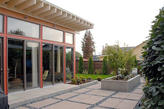 Rear View - 1900 square foot Modern Home