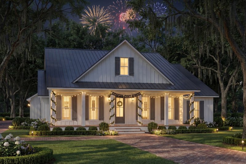 Farmhouse Style House Plan - 3 Beds 2.5 Baths 1990 Sq/Ft Plan #430-414 Exterior