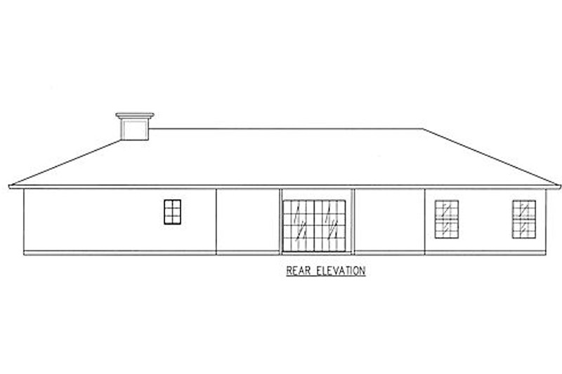 Architectural House Design - Exterior - Rear Elevation for Traditional House Plan #437-15 - 4 bed, 3 bath