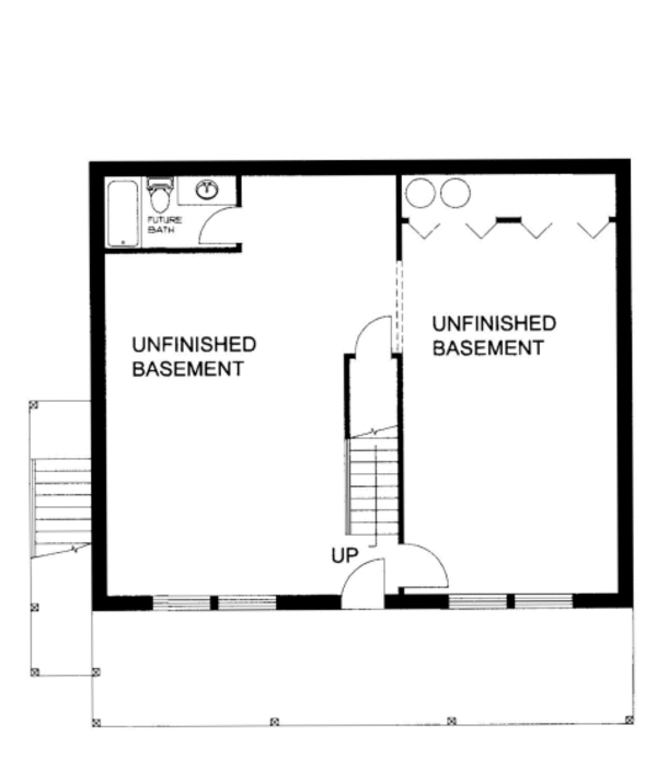Cabin Floor Plan - Lower Floor Plan #117-644
