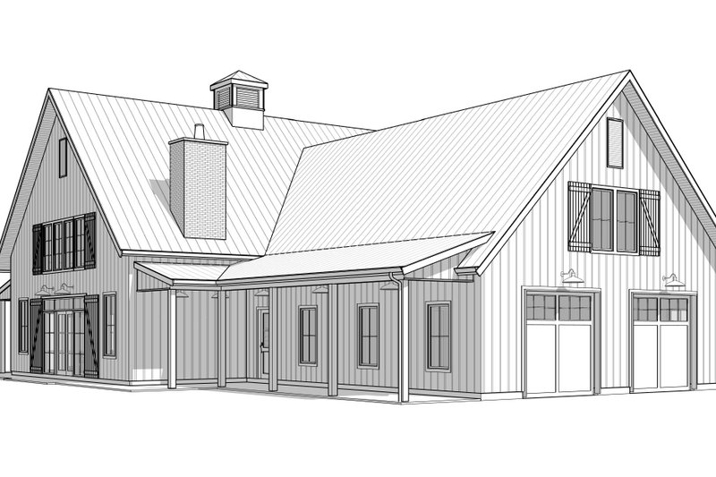 Home Plan - Exterior - Other Elevation for Barndominium House Plan #1114-56 - 4 bed, 3 bath