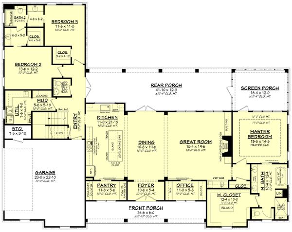 Farmhouse Floor Plan - Main Floor Plan #430-224