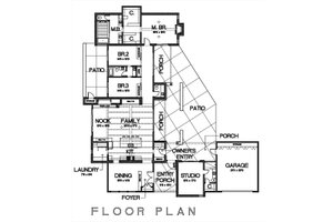 Floor Plan - Main Floor for Modern House Plan #449-15 - 3 bed, 3.5 bath