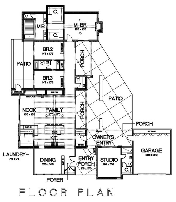 Modern Floor Plan - Main Floor Plan #449-15
