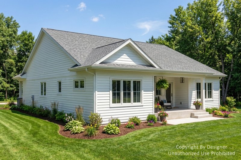 Architectural House Design - Exterior - Rear Elevation 2 for Farmhouse House Plan #51-1519 - 3 bed, 2.5 bath