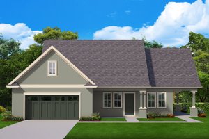 Ranch Exterior - Front Elevation Plan #1058-179