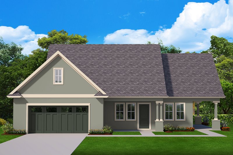 Architectural House Design - Ranch Exterior - Front Elevation Plan #1058-179