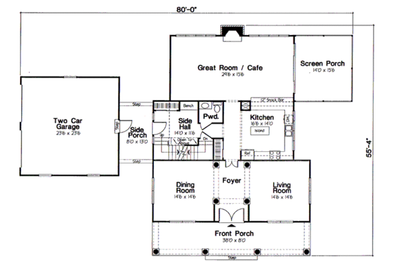 Farmhouse Style House Plan - 4 Beds 2.5 Baths 2877 Sq/Ft Plan #312-833 ...