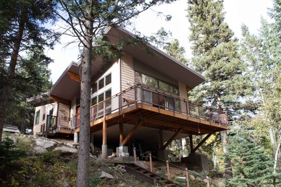 Exterior - Rear Elevation 1 for Cabin House Plan #1042-24 - 2 bed, 2 bath