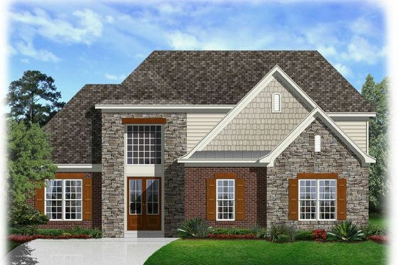Exterior - Front Elevation for Traditional House Plan #329-359 - 4 bed, 2.5 bath