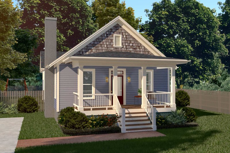 Architectural House Design - Bungalow Exterior - Front Elevation Plan #79-174