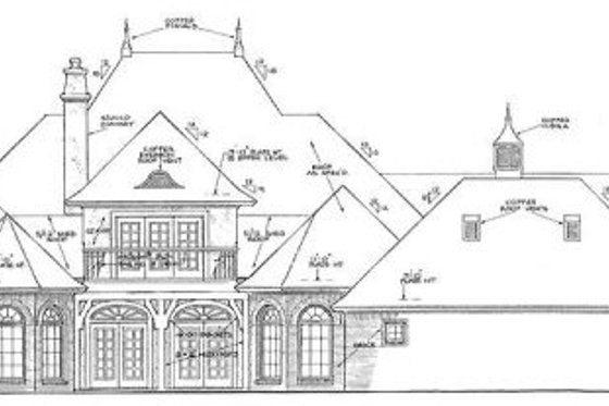 Exterior - Other Elevation for European House Plan #310-345 - 4 bed, 3.5 bath