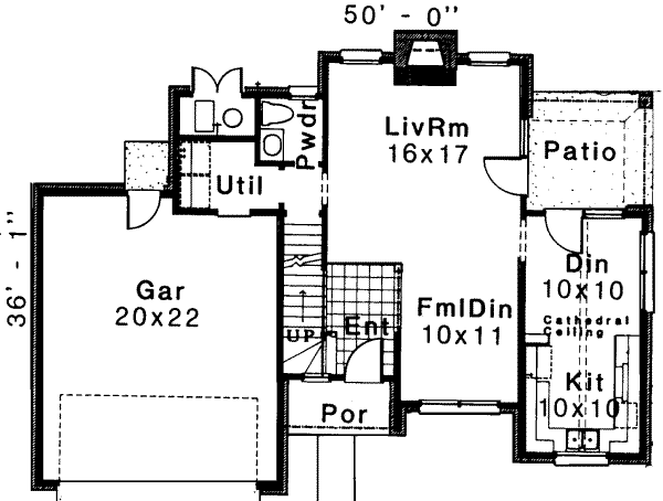 Traditional Floor Plan - Main Floor Plan #310-118