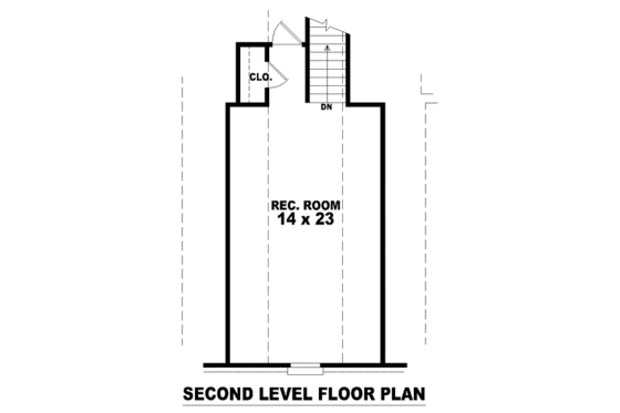 Floor Plan - Upper Floor for European House Plan #81-1463 - 3 bed, 2 bath