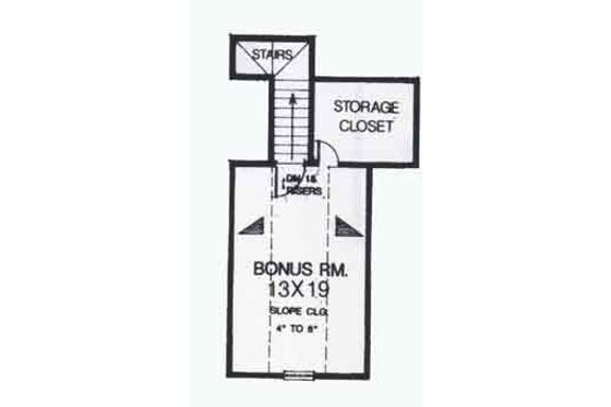 Floor Plan - Upper Floor for Colonial House Plan #310-802 - 3 bed, 2 bath