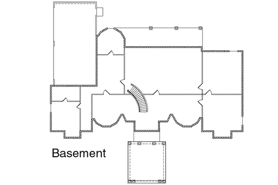 Floor Plan - Lower Floor for Mediterranean House Plan #1-938 - 4 bed, 5 bath