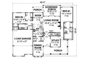 Farmhouse Style House Plan - 4 Beds 3 Baths 2578 Sq/Ft Plan #513-2046 