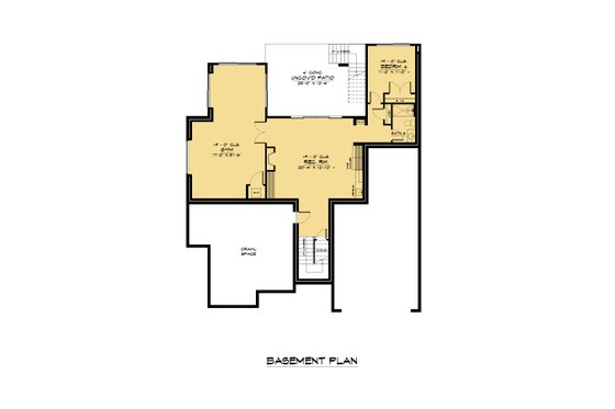 Floor Plan - Lower Floor for Modern House Plan #1066-189 - 5 bed, 5.5 bath