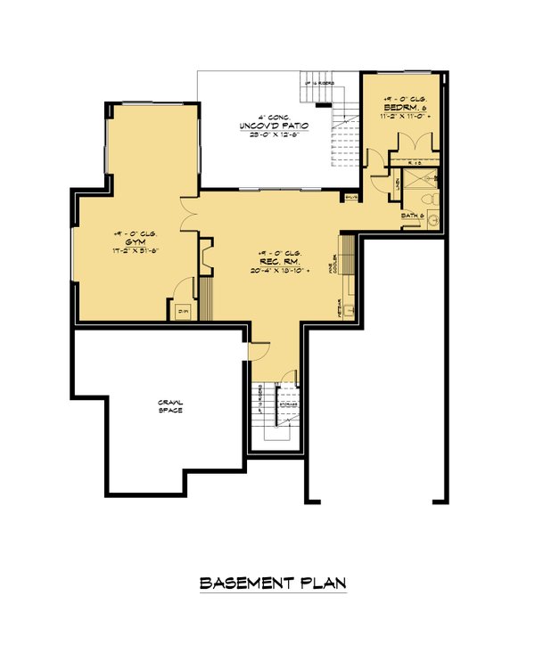 Modern Floor Plan - Lower Floor Plan #1066-189