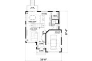 European Style House Plan - 3 Beds 1.5 Baths 1496 Sq/Ft Plan #23-281 