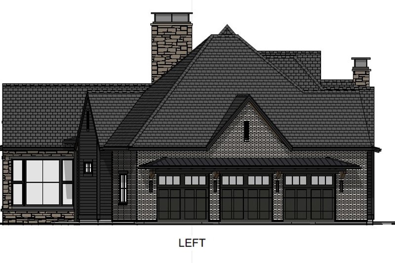 Home Plan - Exterior - Other Elevation 8 for Tudor House Plan #1069-37 - 2 bed, 2.5 bath