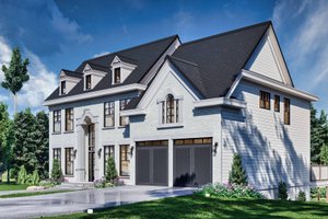 Exterior - Front Elevation 3 for Traditional House Plan #119-453 - 5 bed, 4 bath