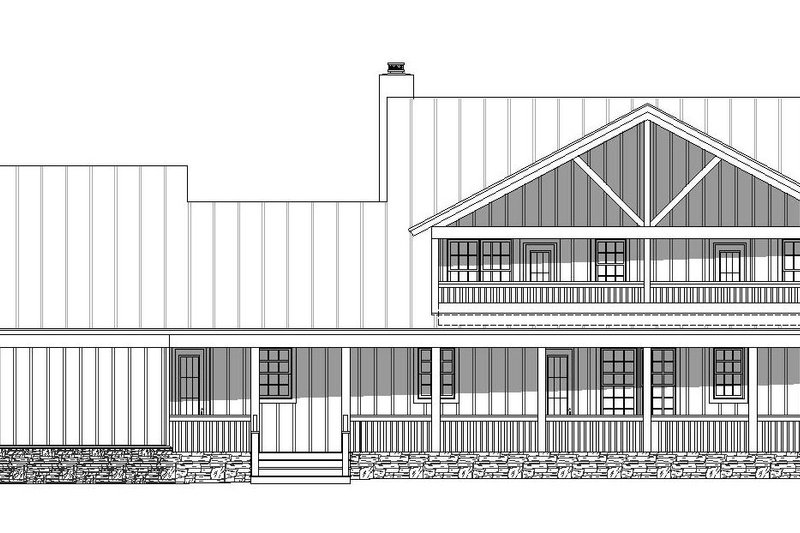 House Plan Design - Exterior - Rear Elevation 1 for Country House Plan #932-146 - 4 bed, 2.5 bath