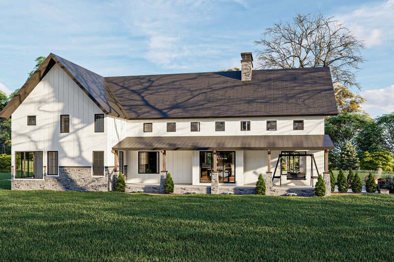 House Design - Exterior - Rear Elevation for Barndominium House Plan #455-249 - 4 bed, 3.5 bath