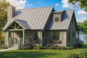 Country Exterior - Front Elevation Plan #17-2021