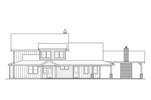 Exterior - Rear Elevation for Farmhouse House Plan #124-1253 - 5 bed, 5.5 bath