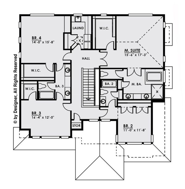 Modern Floor Plan - Upper Floor Plan #1066-9