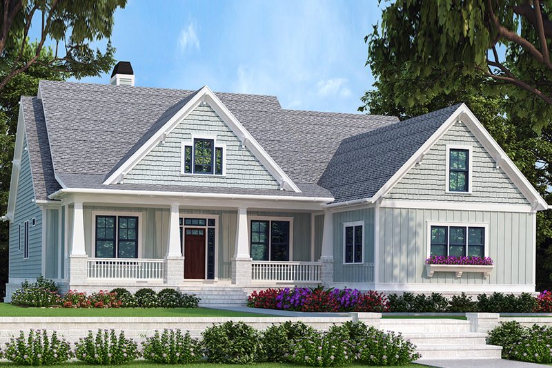Bungalow Style House Plan - 4 Beds 3 Baths 2336 Sq/Ft Plan #927-418