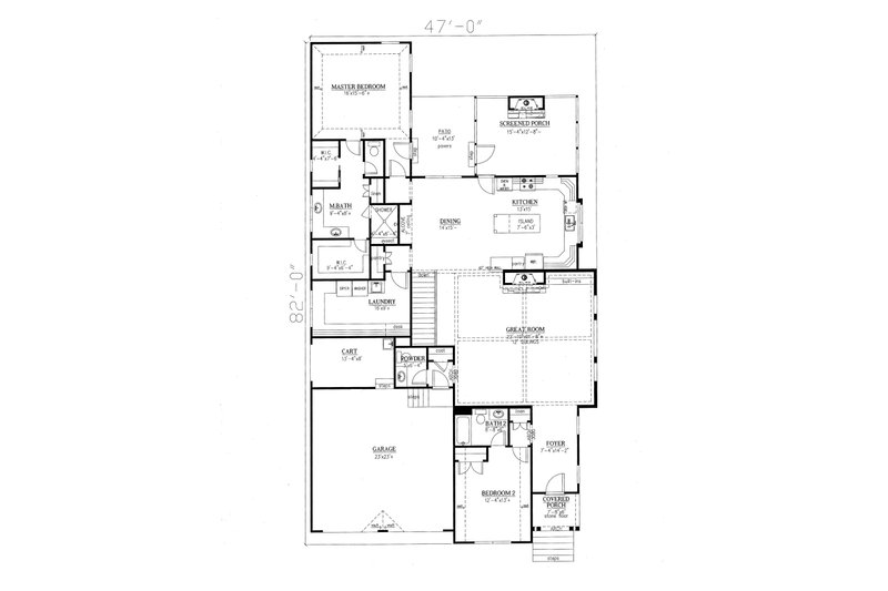 Home Plan - Floor Plan - Main Floor for Ranch House Plan #437-89 - 3 bed, 3.5 bath