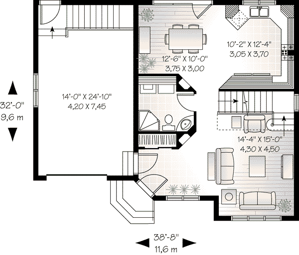 Dream House Plan - Traditional Floor Plan - Main Floor Plan #23-547
