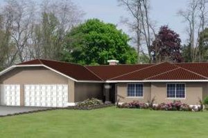 Ranch Exterior - Front Elevation Plan #1-478