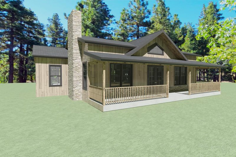 House Blueprint - Photo 4 for Farmhouse House Plan #1109-14 - 2 bed, 3 bath