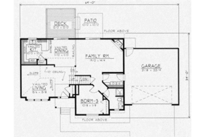 Floor Plan - Main Floor for Traditional House Plan #112-118 - 3 bed, 3 bath