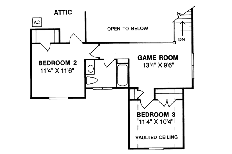 Dream House Plan - Floor Plan - Upper Floor for Traditional House Plan #20-233 - 3 bed, 2.5 bath