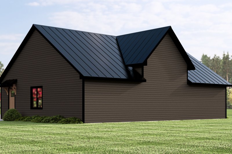 House Design - Exterior - Rear Elevation for Contemporary House Plan #1064-331, 0 bath